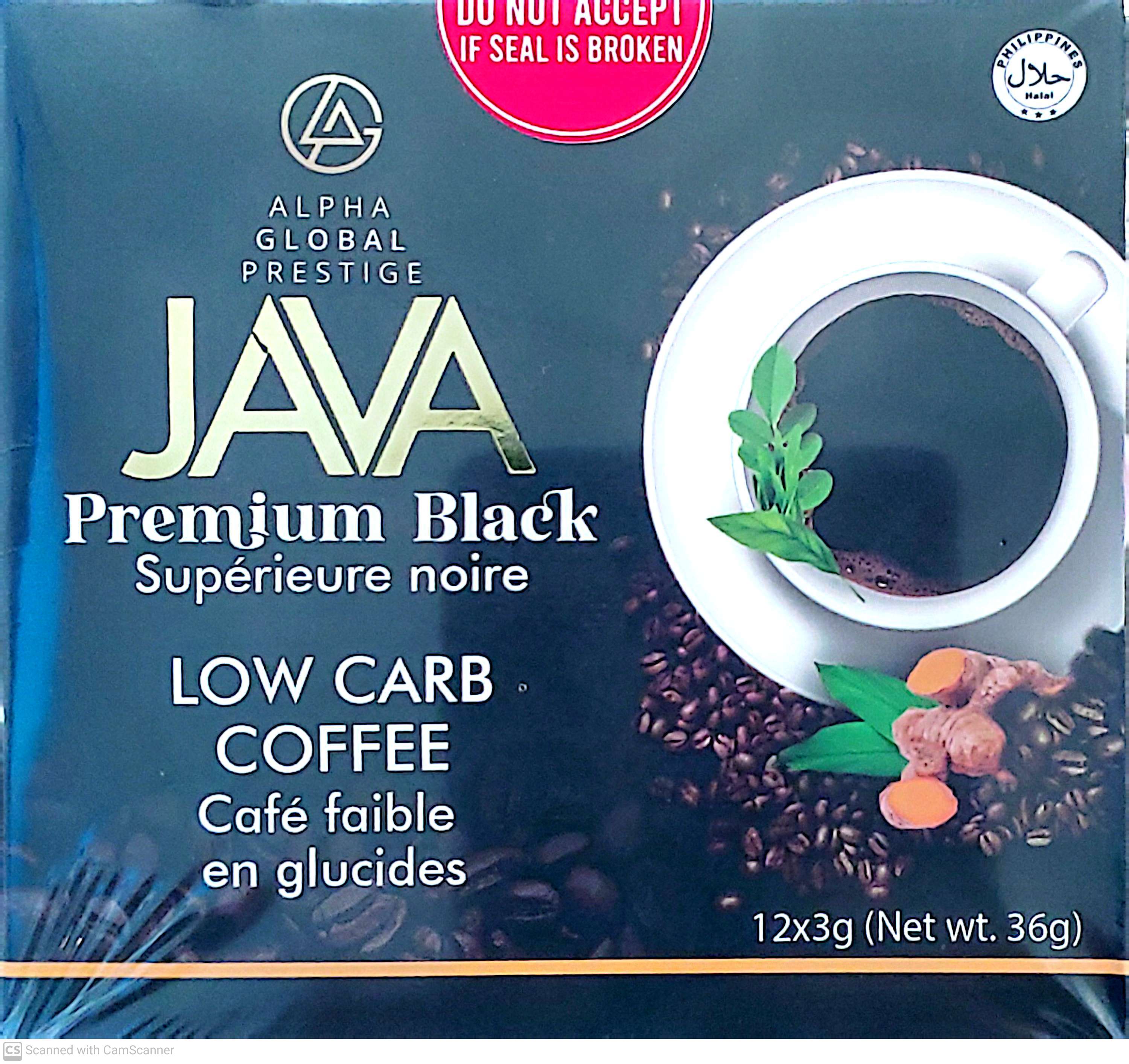 Black Tea Java JAVA PREMIUM BLACK COFFEE WITH TURMERIC – Bella's Inc. a Java Green ...